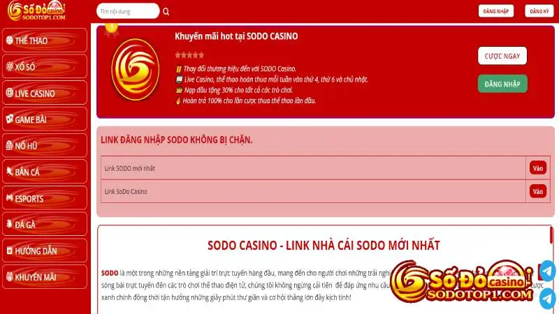Link đăng ký SODO không bị chặn