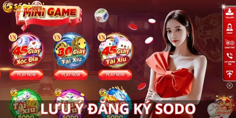 Lưu ý đăng ký SODO
