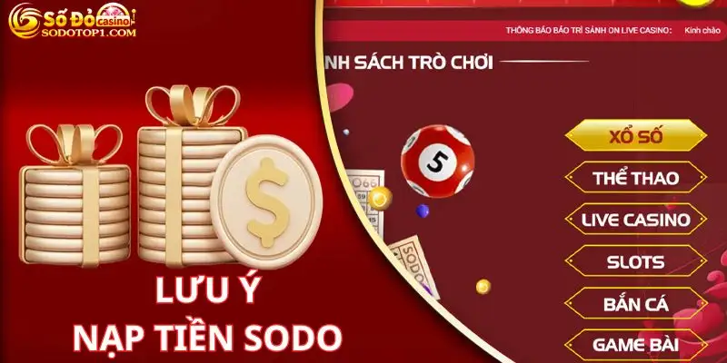 Lưu ý nạp tiền