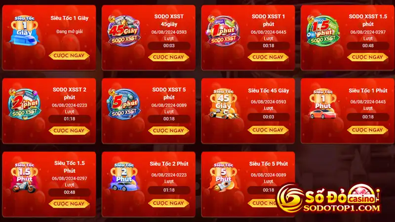 Xổ số siêu tốc tại SODO